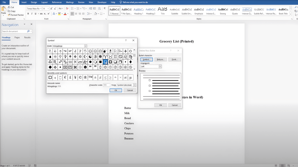 choose a checkbox symbol