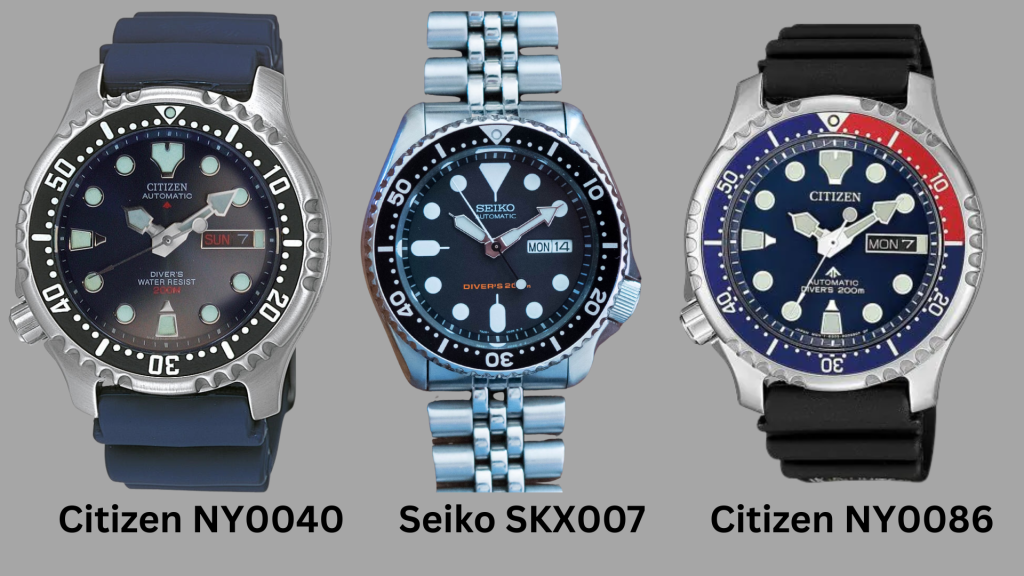 comparison with similar dive watches