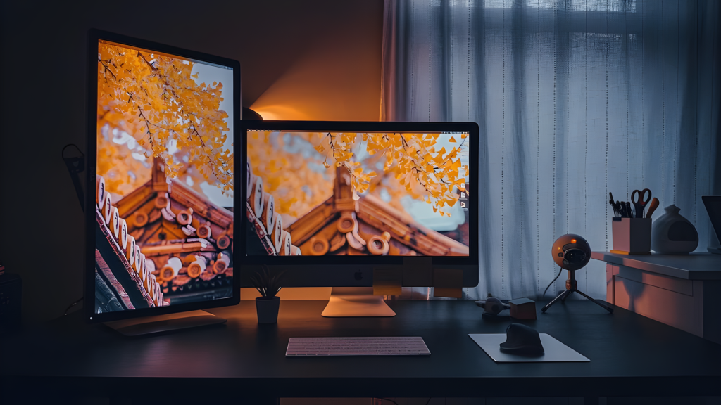 how to set up a vertical monitor
